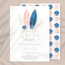 Search for tropical gender reveal invitations Pink and blue