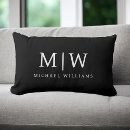 Search for black and white cushions Initials