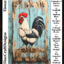 Search for roosters Decoupage