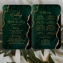 Search for emerald green wedding programs Elegant