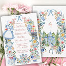 Search for bunny tea party invitations Floral