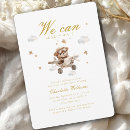 Search for script font baby shower invitations We can bearly wait