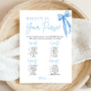 Search for whats in your purse bridal shower games Blue