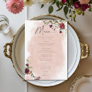 Search for blush pink wedding menus Elegant