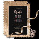 Search for black pink rose gold glitter invitations Bling