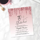 Search for dripping glitter rose gold pink invitations Budget