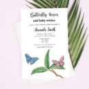 Search for butterfly kisses baby shower invitations Watercolor