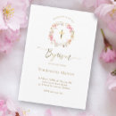 Search for wreath christening invitations Girl