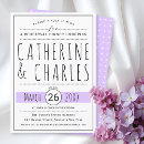 Search for lavender rehearsal dinner invitations Typography