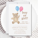 Search for bearly wait gender reveal invitations Cute