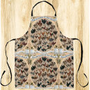 Search for rooster chicken aprons Black