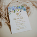 Search for blue 90th birthday invitations Winter