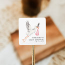 Search for baby girl stork stickers Elegant