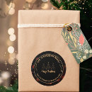 Search for festive gold stickers Return address