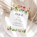 Search for unique girl 1st birthday invitations For her