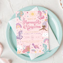 Search for mermaid 4th birthday invitations Cute