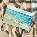 Search for ocean waves business cards Tropical beach