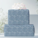Search for dusty blue wedding wrapping paper Modern