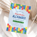 Search for color block invitations Blue