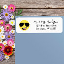 Search for funny face return address labels Modern