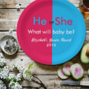 Search for gender reveal plates He or she