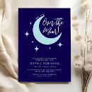 Search for dark blue baby shower invitations Moon and stars