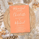 Search for peach rehearsal dinner invitations Coral