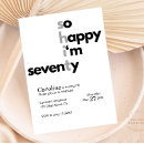 Search for funny 70th birthday invitations Seventy
