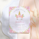 Search for gold unicorn birthday invitations Modern