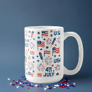 Search for 4th of july coffee mugs Red white and blue
