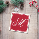 Search for monogram christmas napkins Elegant