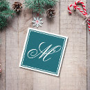Search for monogram christmas napkins Elegant