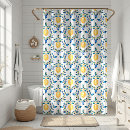 Search for lemon yellow shower curtains Watercolor lemon pattern