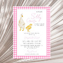 Search for pink gingham baby shower invitations Watercolor