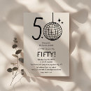 Search for disco 50th birthday invitations Fifty