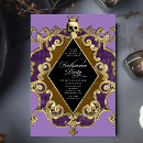 Search for black gold purple invitations Vintage