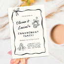 Search for unique engagement party invitations Hand drawn