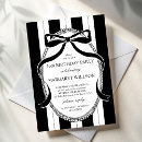 Search for black and white striped invitations Vintage