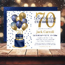Search for elegant mens birthday invitations Seventieth
