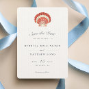 Search for sea shells save the dates Nautical