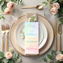 Search for pink and gold menus Baby shower
