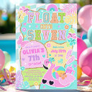 Search for girls 7th birthday invitations Pool party