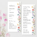 Search for wildflower wedding programs Handwritten script