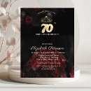 Search for red 70th birthday invitations Roses