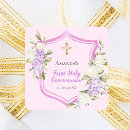 Search for pink flowers square stickers Gold cross