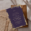 Search for royal purple wedding invitations Gold