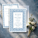 Search for blue flower border wedding invitations Floral