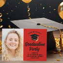Search for red black graduation invitations Chic
