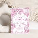 Search for pink toile invitations Safari animals