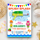 Search for water gun invitations Colourful